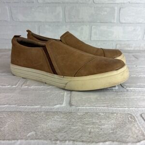 Taos Twin Gore Lux Loafers Womens 8.5 Caramel Leather Slip On Comfort Shoes